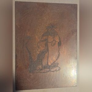 Copper Engraved Dog Art